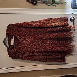 Plus sweater with fringe